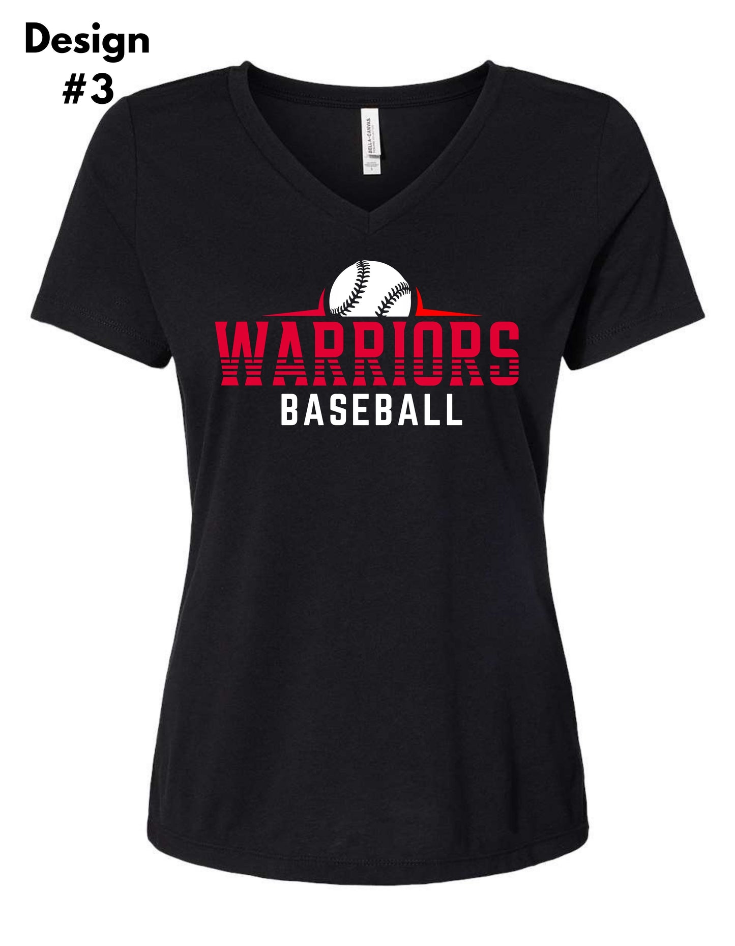 Warriors V-Neck Black Shirt (3 Designs)