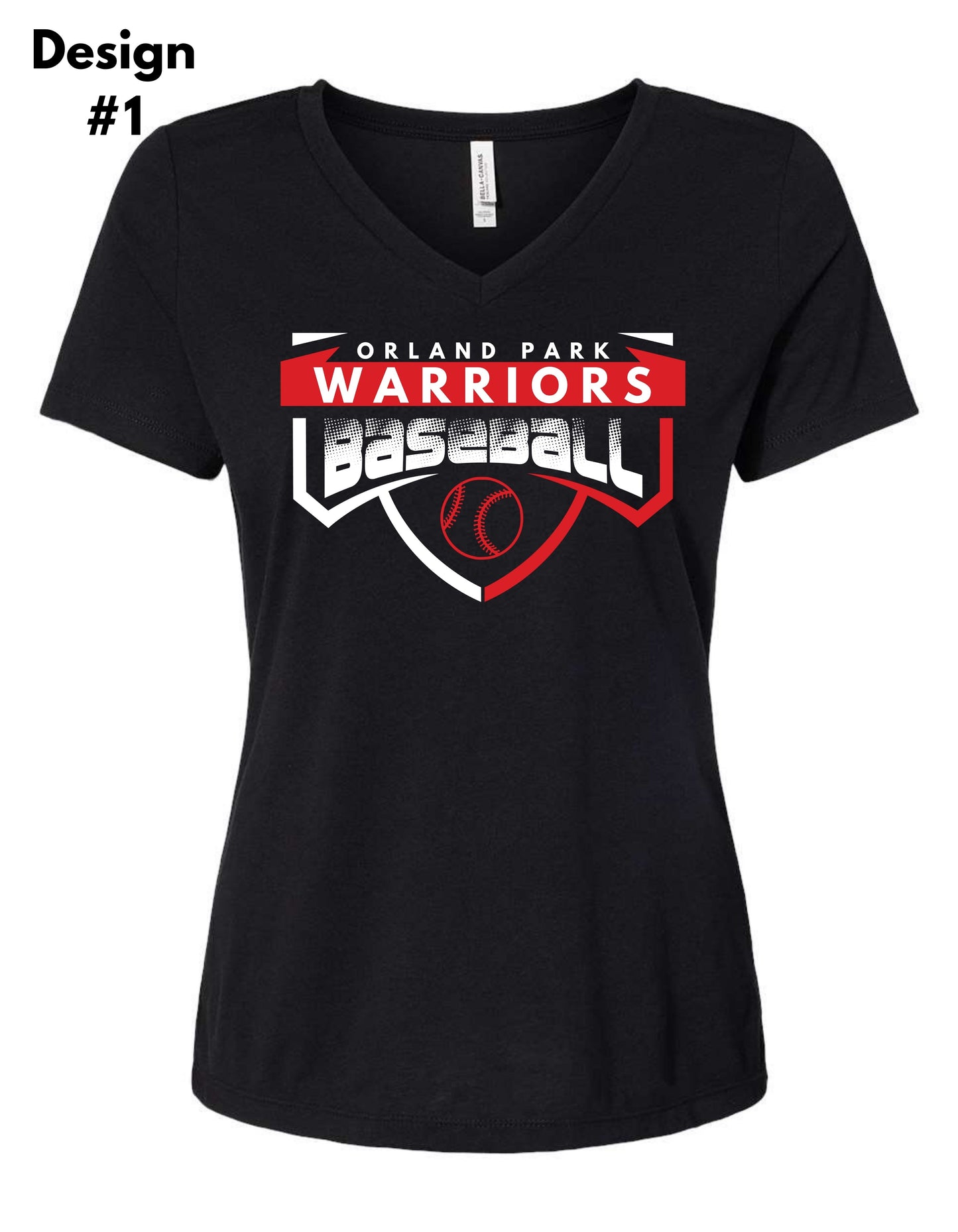 Warriors V-Neck Black Shirt (3 Designs)