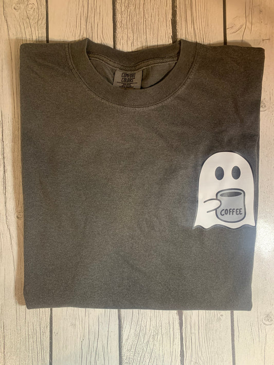 Coffee Drinking Ghost Tshirt